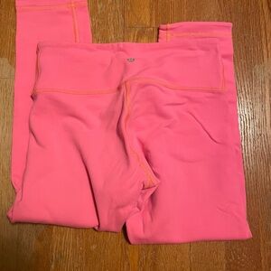 Vibrant Pink Lululemon Cropped Leggings